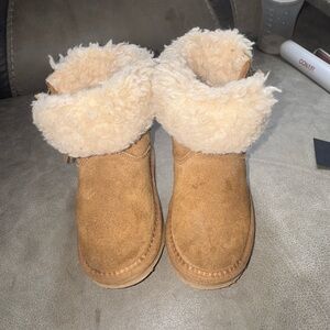 BearPaw Chestnut Shearling Lined Toddler Boot